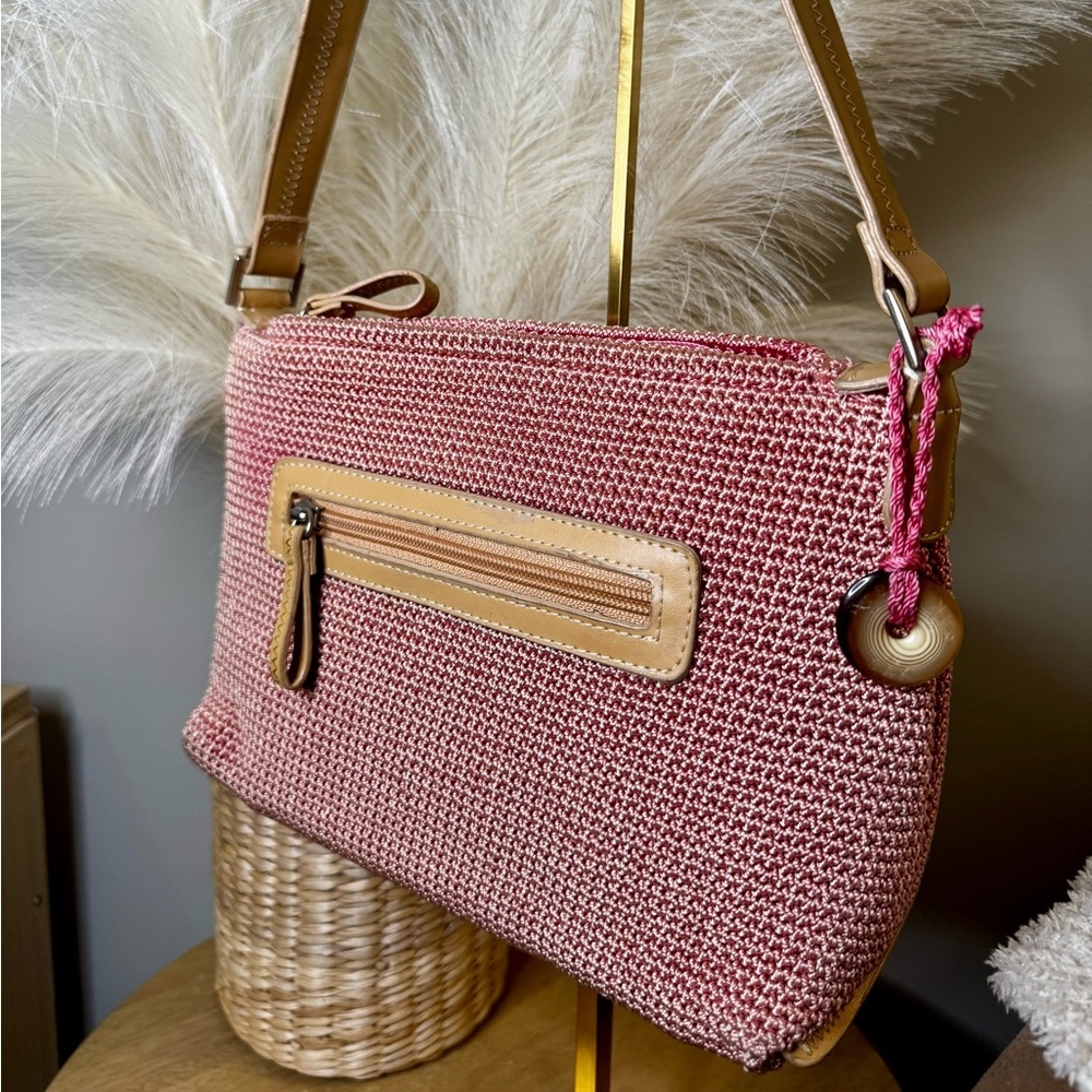 The Sak | Pink Crochet Knit Shoulder Bag - Picture 3 of 8